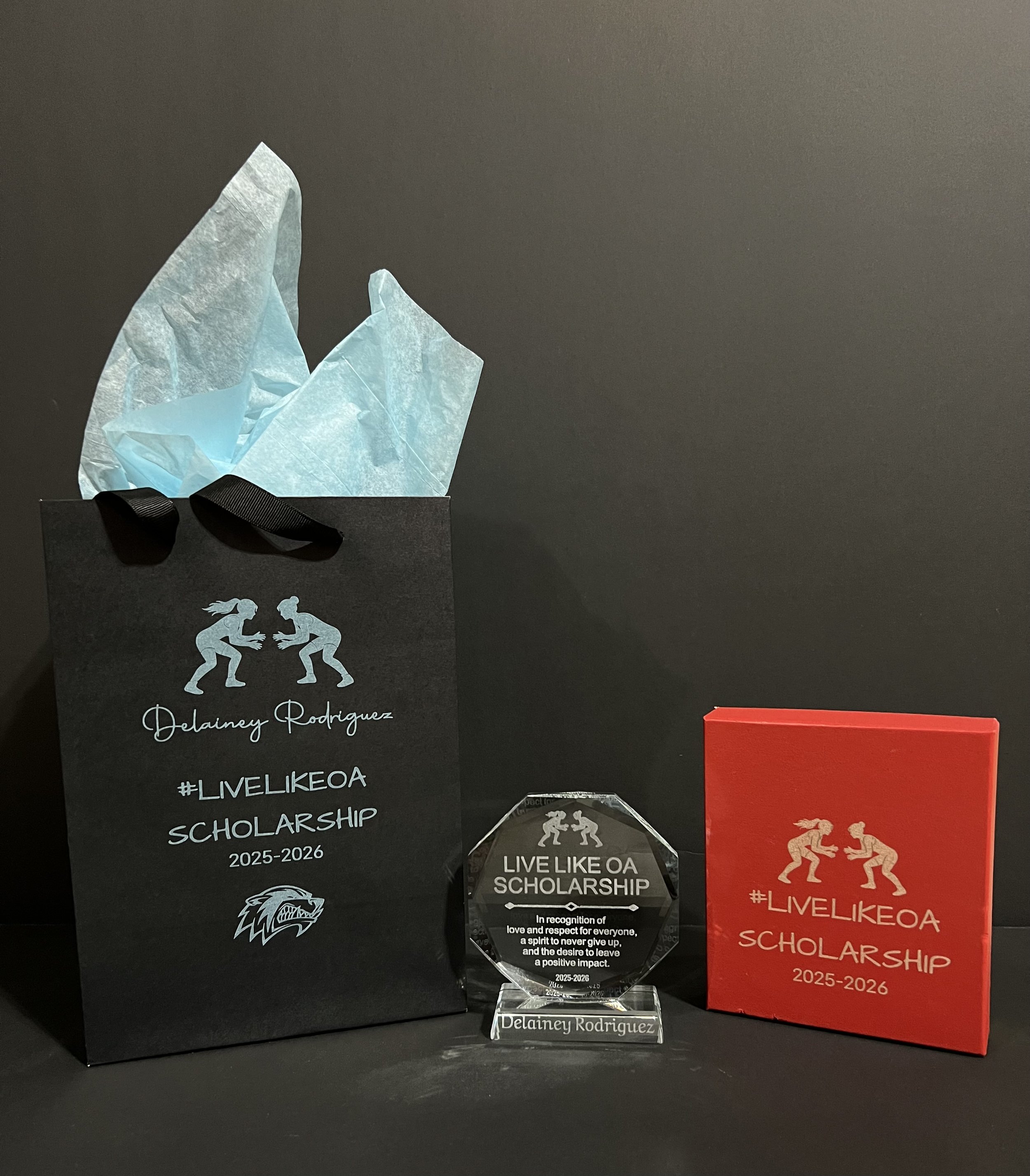 Custom engraved crystal award